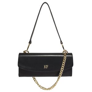 Black Leather Shoulder Bag, Leather Clutch, Leather bag KF-4516