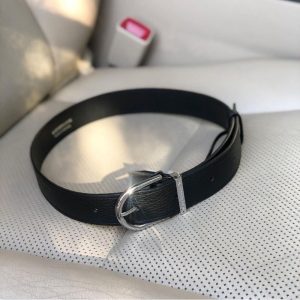 Womens leather belt, black leather belt for women KF-4385