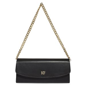 Leather Clutch, Leather Clutch Bag Purse, Black Leather Clutch KF-4492