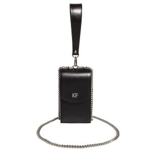 Leather Party Bag, Black Leather Shoulder Bag, Women's Leather Crossbody Bag, Leather bag KF-4807