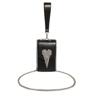 Leather Party Bag, Black Party Purse, Black Leather Evening Bag, Women's Leather Crossbody Bag, Leather bag KF-4815