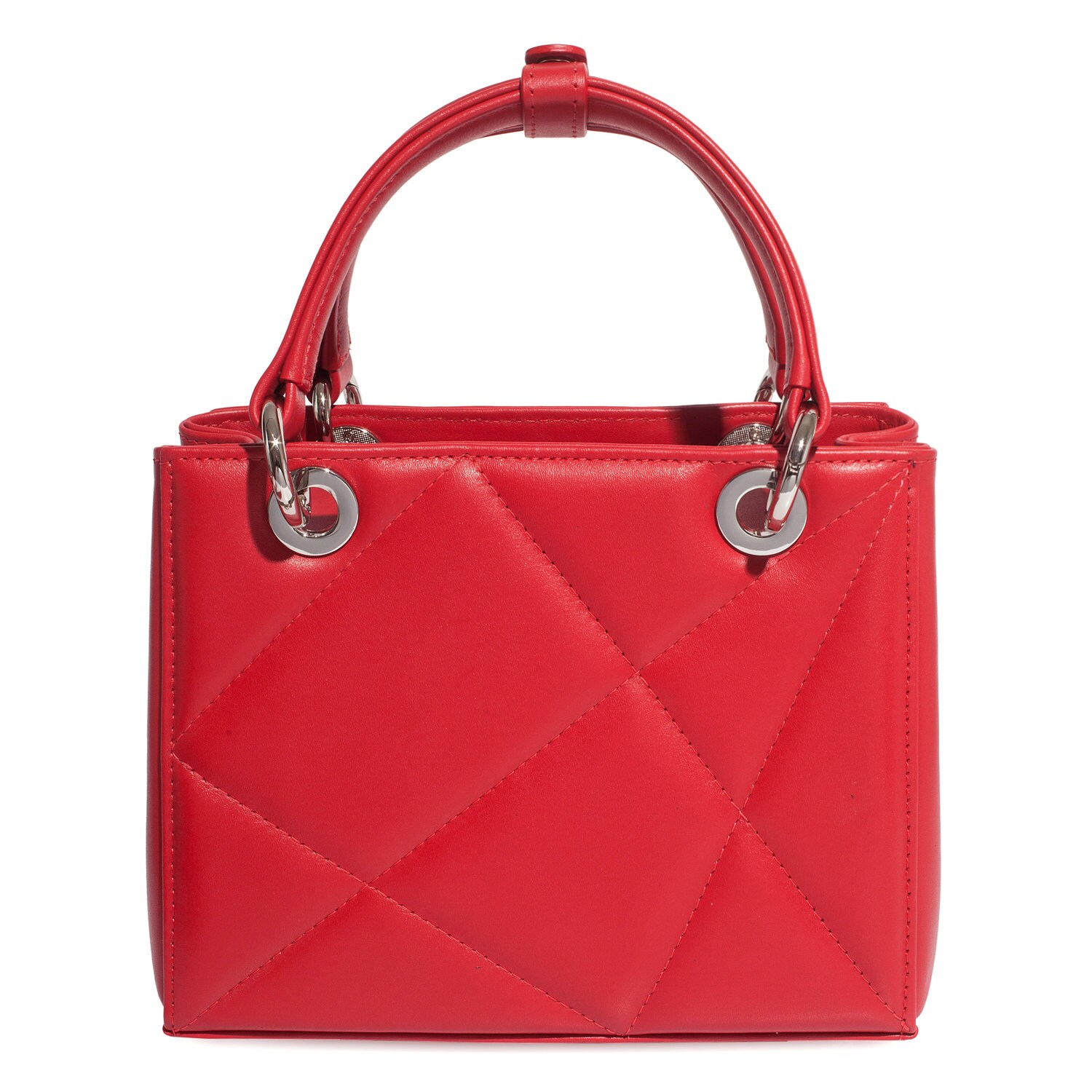 Leather Top Handle Bag, Red Leather Handbag Top Handle, Women's Leather Bag KF-4827 - Image 6