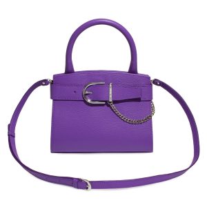 Leather Top Handle Bag, Purple Leather Handbag Top Handle, Women's Leather Bag KF-4961