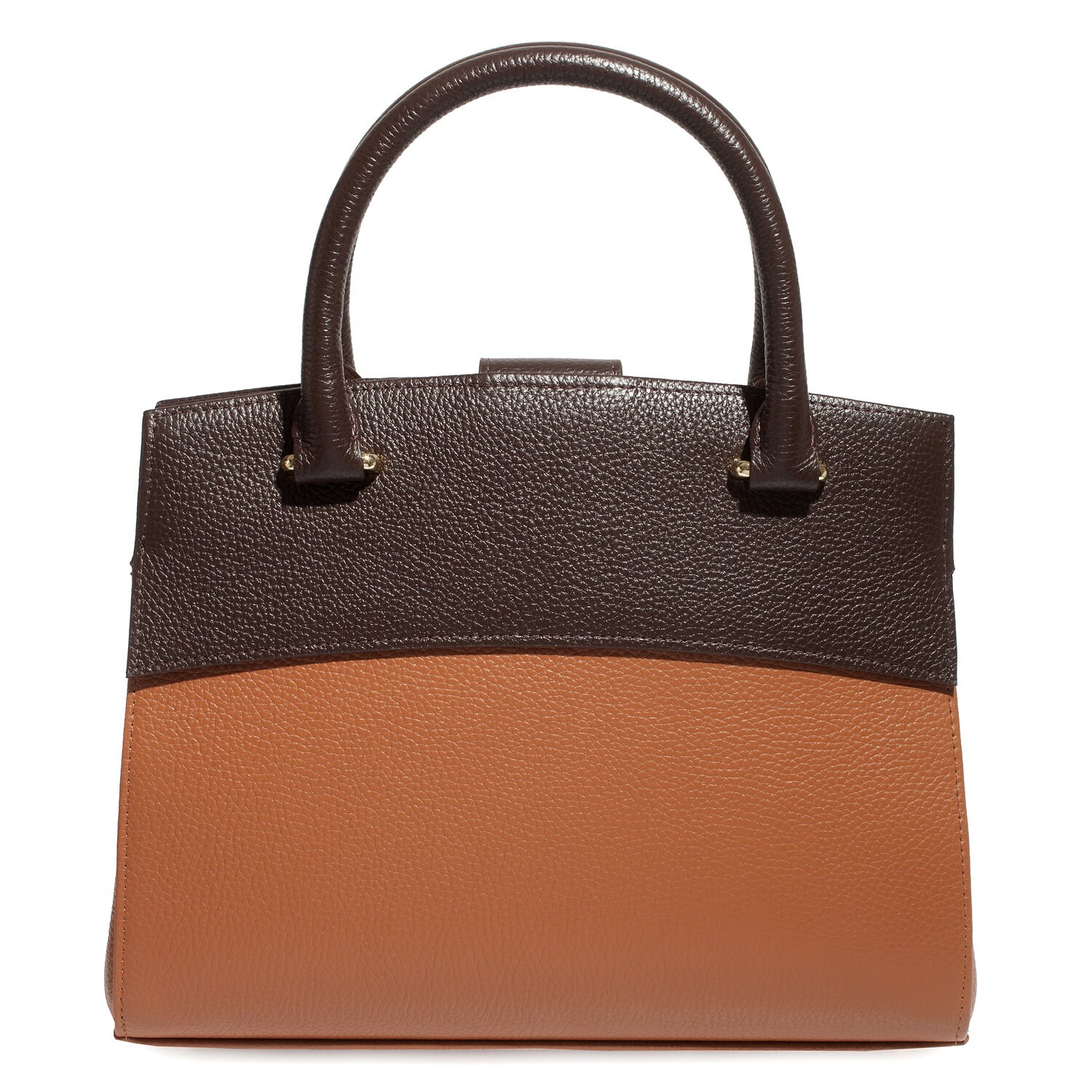 Leather Top Handle Bag, Brown Leather Handbag Top Handle, Women's Leather Bag KF-4934 - Image 5