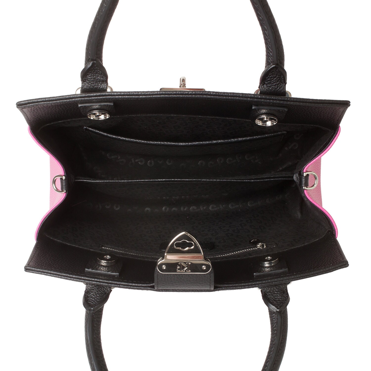 Leather Top Handle Bag, Fuchsia Leather Handbag Top Handle, Women's Leather Bag KF-4819 - Image 5