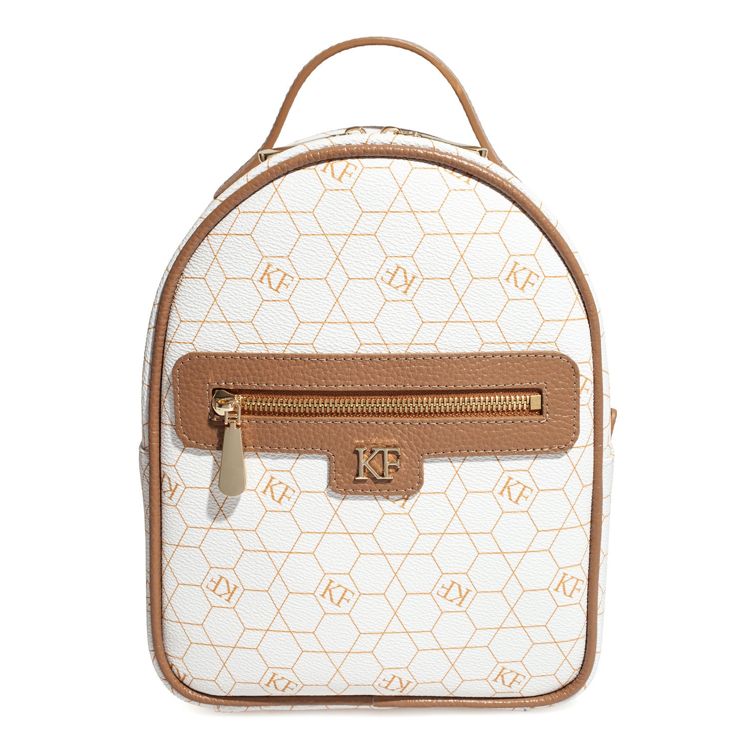 Leather Backpack, Leather Backpack Women, White Leather Backpack KF-5038 - Image 4