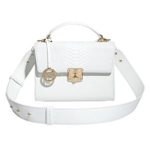 Leather Cross body Bag, White Leather Shoulder Bag, Women's Leather Crossbody Bag, Leather bag KF-5031