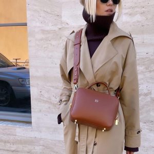 Leather Cross body Bag, Ginger Leather Shoulder Bag, Women's Leather Crossbody Bag, Leather bag KF-4637