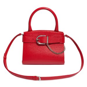Leather Top Handle Bag, Red Leather Handbag Top Handle, Women's Leather Bag KF-4963