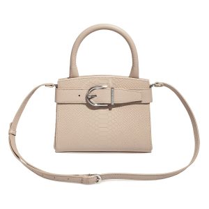 Leather Top Handle Bag, Latte Leather Handbag Top Handle, Women's Leather Bag KF-4999