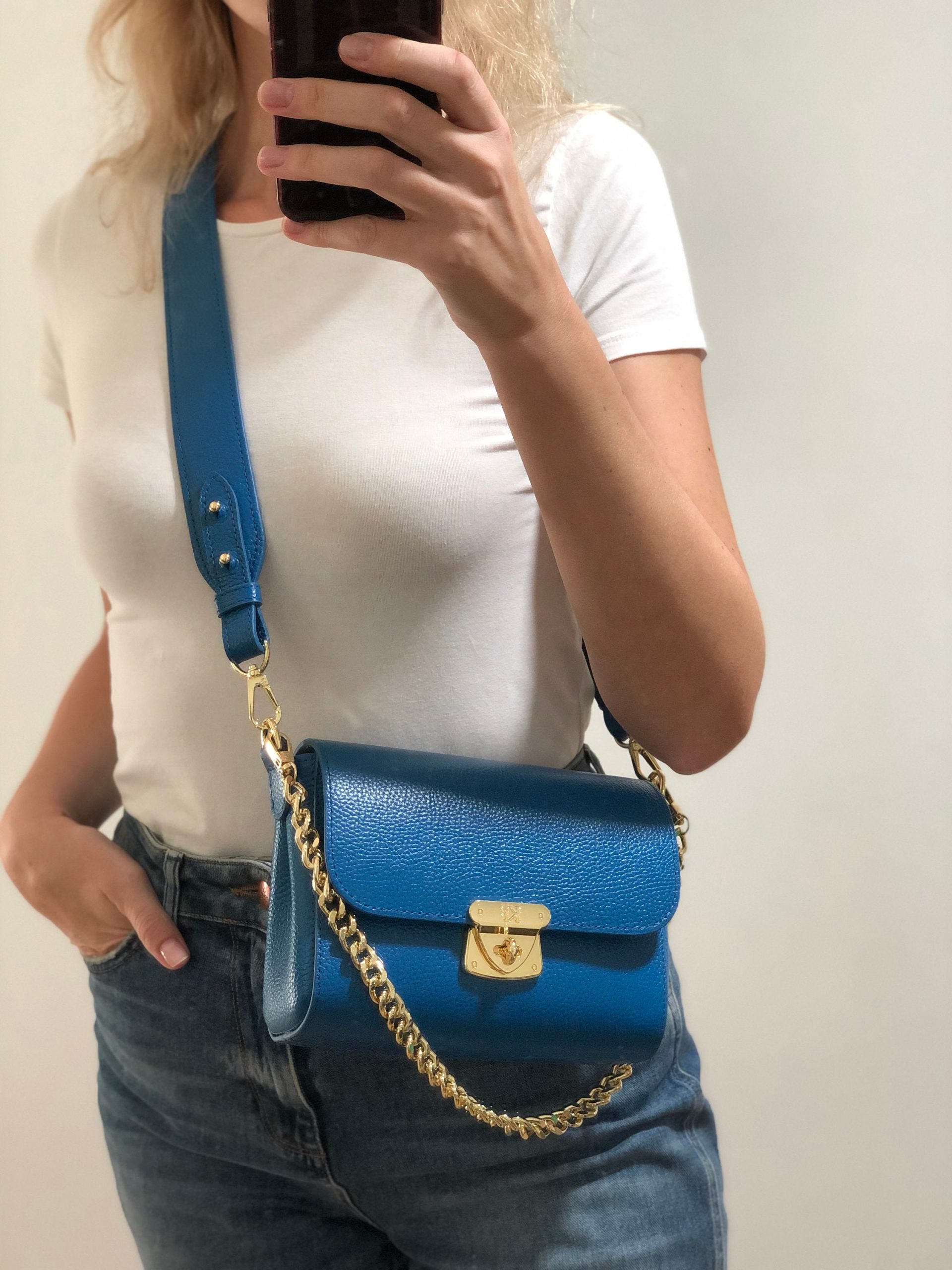 Leather Cross body Bag, Black Leather Shoulder Bag, Women's Leather Crossbody Bag, Leather bag KF-3927 - Image 9