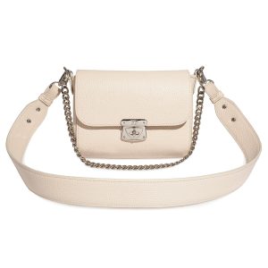 Leather Crossbody Bag, Light beige Leather Shoulder Bag, Women's Leather Cross body Bag, Leather bag KF-3740