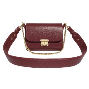 Leather Crossbody Bag, Marsala Leather Shoulder Bag, Women's Leather Cross body Bag, Leather bag KF-3071