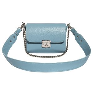 Leather Cross body Bag, blue Leather Shoulder Bag, Women's Leather Crossbody Bag, Leather bag KF-3608