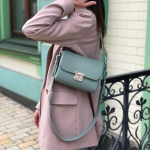 Leather Cross body Bag, Mint Leather Shoulder Bag, Women's Leather Crossbody Bag, Leather bag KF-5041