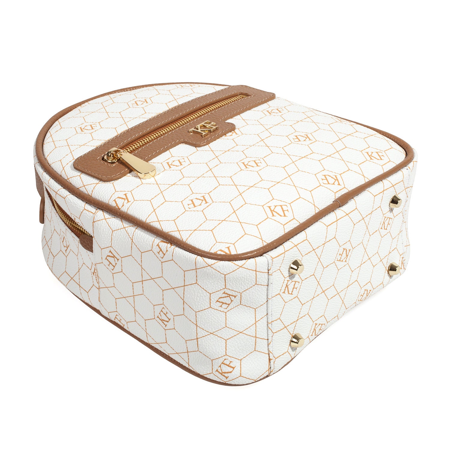 Leather Backpack, Leather Backpack Women, White Leather Backpack KF-5038 - Image 7