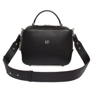 Leather Cross body Bag, Black Leather Shoulder Bag, Women's Leather Crossbody Bag, Leather bag KF-4636